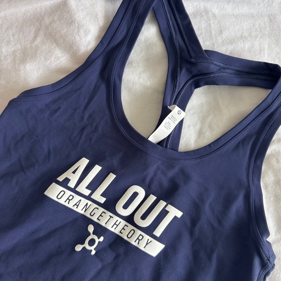 93 🆕💙 Luluemon Orangetheory Fitness Cool Racerback Tank Nulu - Night Sea - Picture 3 of 5